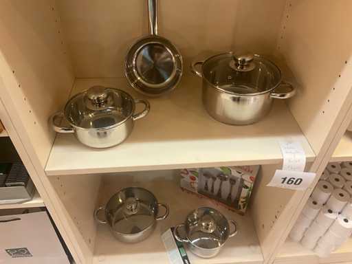 Ensemble de casseroles GSW (5x) + 30 couverts pour 6 personnes SSW