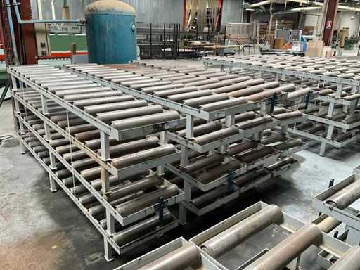 Set of 16 roller conveyors
