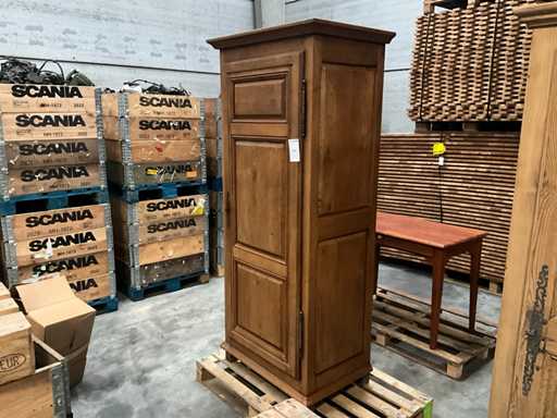 Antieke 1-deurs houten Kledingkast