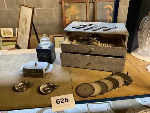 Various glassware + cutlery