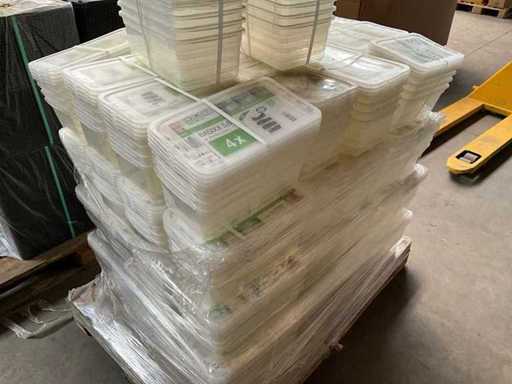OKT Basixx Box z pokrywą 5,6 L, około 33 x 19,5 x 12 cm, zestaw 4 części (52x)
