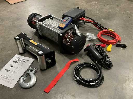 Easy-Wearing - Troliu bumper de 12000 LB / 5,5 tone - 12 Volti - Troliu cu cablu