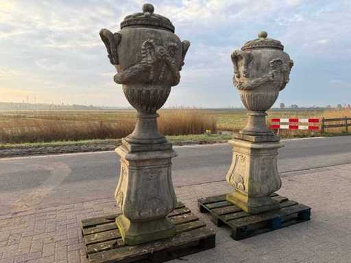 Klassieke tuinornament (2x)