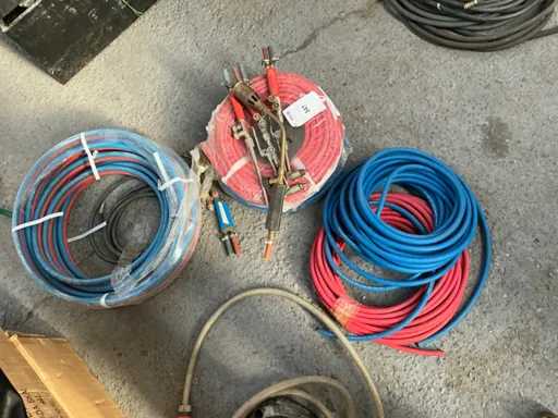 lotto di utensili per saldatura e taglio ossi-combustibile