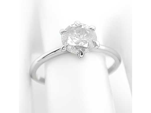 Oro bianco 14 carati con 1.01 ct diamante