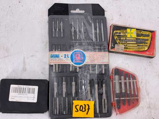 Schroefextractors en linkshandige schroefsnijders