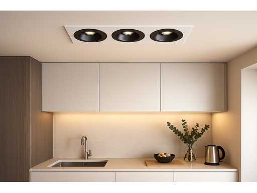 20 x Richtbare Inbouwspot (EP-3) – GU10 – Wit/Zwart – Verstelbare Binnenring 