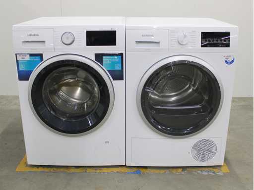 Machine à laver Siemens iQ500 iSensoric i-Dos iQdrive Collection & Sèche-linge à condensateur autonettoyante Siemens iQ500