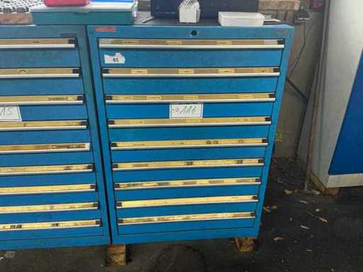 LOKOMA tool cabinet including contents (various milling cutters/drills/chisels)