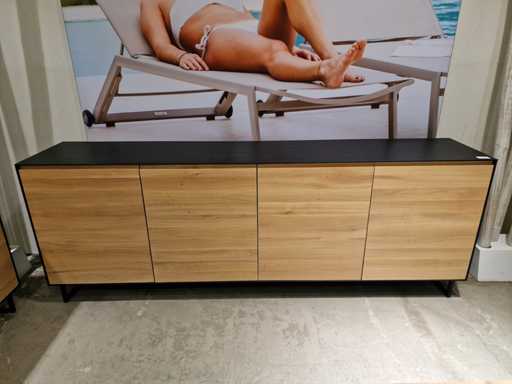 Castle-Line Buffet en chêne Alexi 240 x 46 x H86cm 4 portes Solide