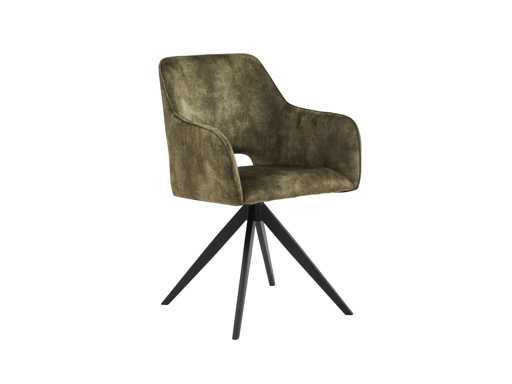 Colenis - Krzes?o do jadalni Emma - Zestaw 4 szt. - Zielony - Adoré Velvet - Z pod?okietnikiem