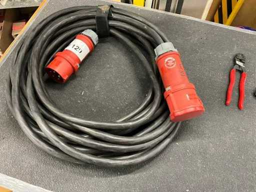 CEE 32 A Kraftstromkabel 18m lang/ 5x6mm2