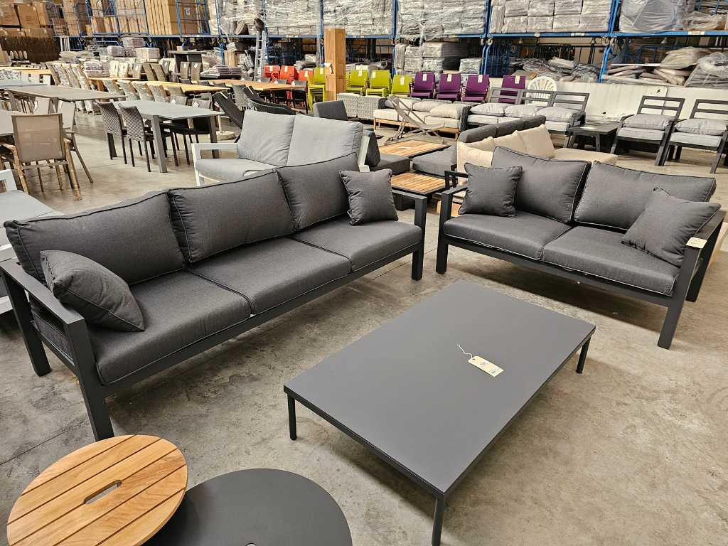 Suns Merida Lounge Sofa Set 3-seater + 2-seater Alu Anthracite