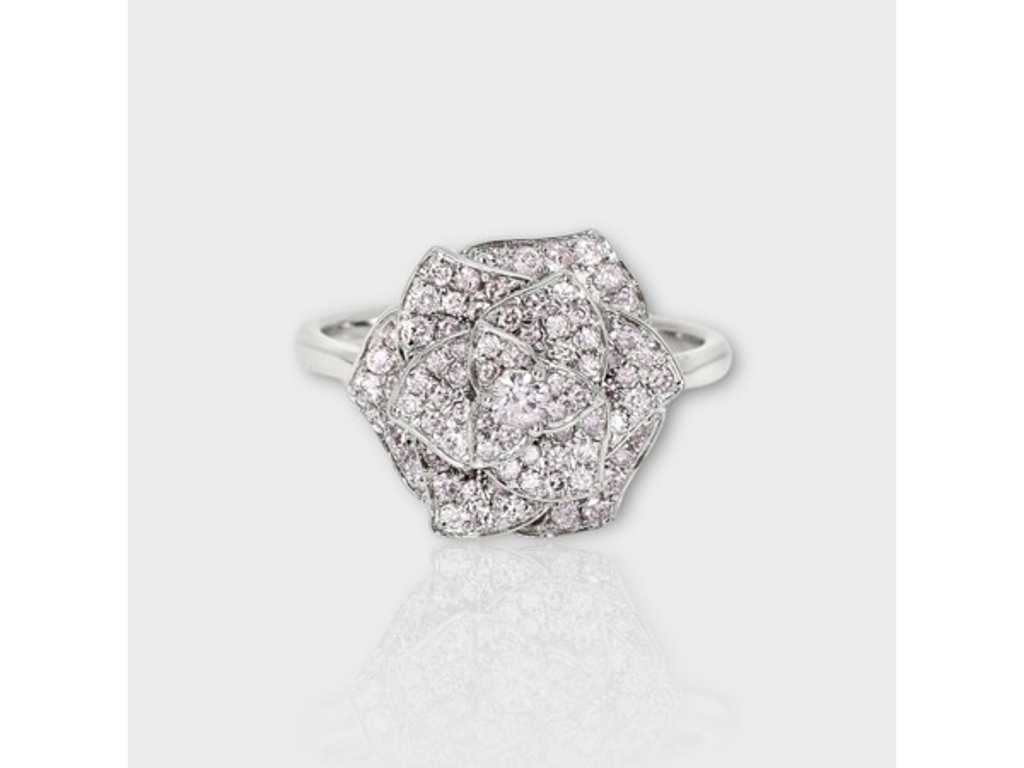 Luxe Design Ring Zeer Zeldzame Natuurlijke Roze Diamant 0.62 caraat
