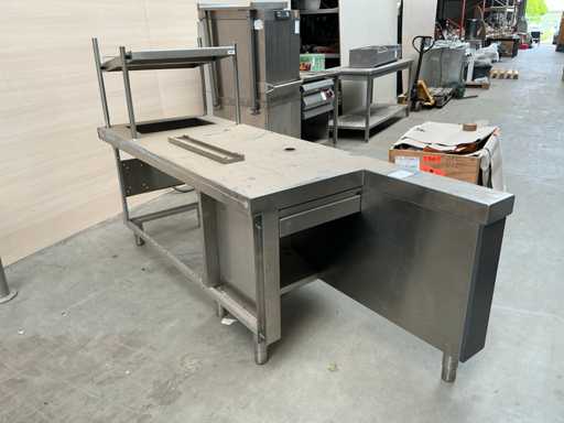 RVS Vrijstaand kassameubel