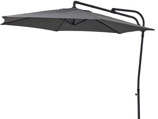 Push-ip System wandgemonteerde parasol Ø 3 m grijs Janeiro - hesperide