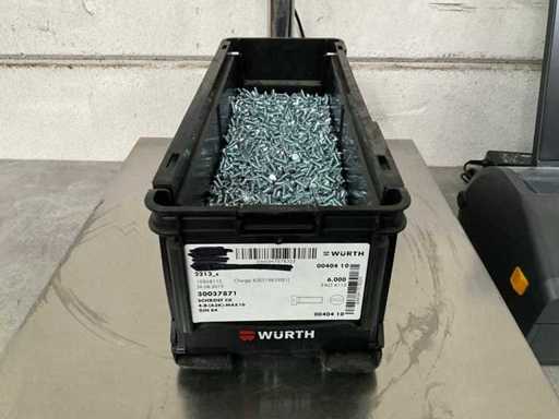 Würth 10.89 kg Schroef M4 x 10 in stapelbare bak