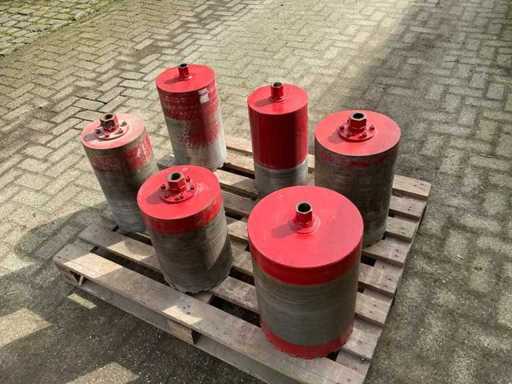 Eurostar/Iddi SB,  Dikwandig Betonboor dikwandig 225, 250, 230, 260, 300, 260 mm doorsnede (6x)