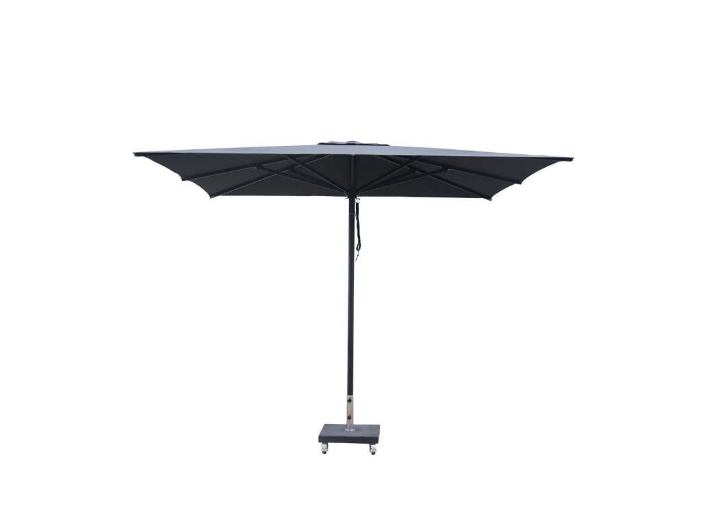 1 x Parasol 2.5m alu - Dark grey - Without parasol base