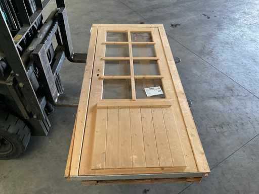 Deur in kozijn beglaasd 215x110 cm