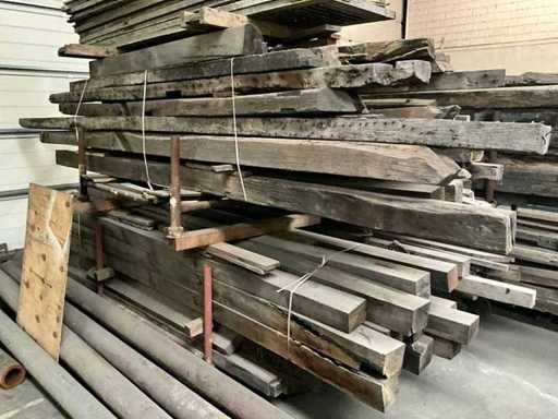 Partij diverse eiken balken