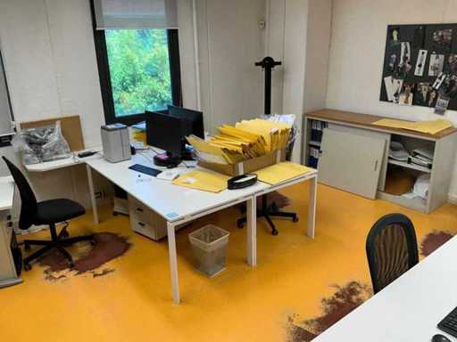 Poste de travail double bureau