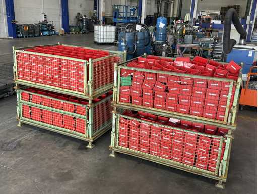  Lots of plastic boxes