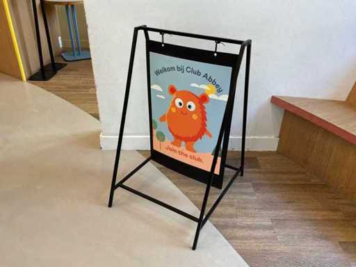 Metal advertising sign
