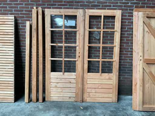 U?? exterioar? dubl? Douglas cu sticl? 192x150 cm