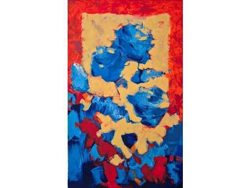 Serigrafia Carolina Paulussen 'Roses Blue'