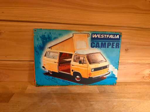 Metalowy szyld reklamowy