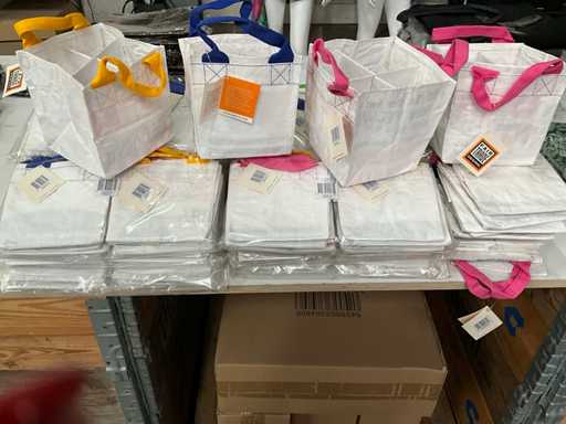 Biała torba Fair Trade z podziałem na zdejmowane przegródki (90x)