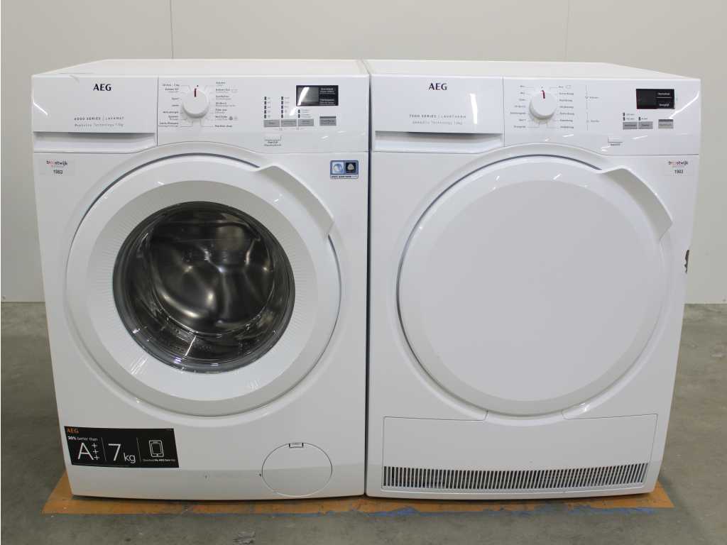 Seria AEG 6000 | Mașină de spălat cu tehnologie Lavamat ProSense & Seria AEG 7000 | Uscător cu tehnologie Lavatherm SensiDry