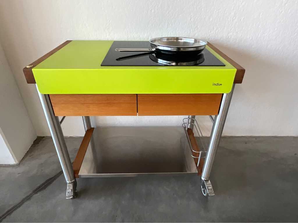 Indu+ Serveboy duo unico green walnut, outdoor kitchen