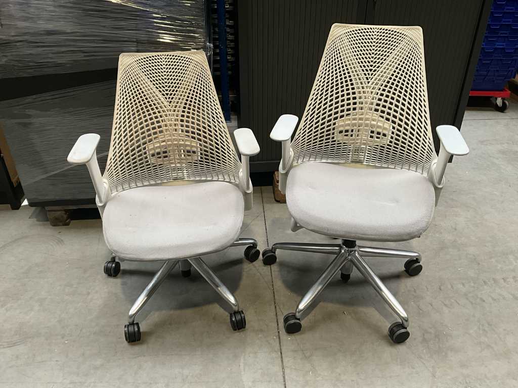 2x Chaise de bureau design HERMAN MILLER