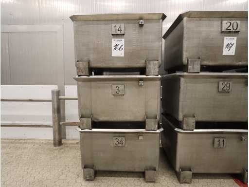 Stainless steel transport box (3x)