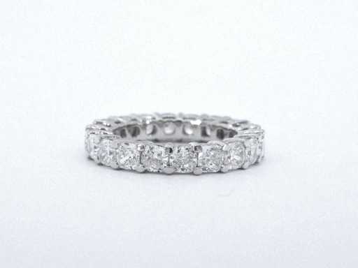 Platina alliance ring 4.30 ct briljanten