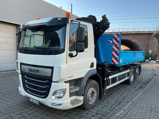 2020 DAF CF 410 FAN Truck + hook lift + loading crane + container