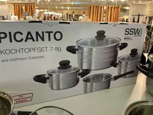 Set di pentole da cucina SSW Picanto a 7 pezzi