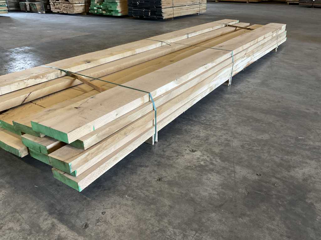 European oak planks pre-planed approx. 0.8 m³