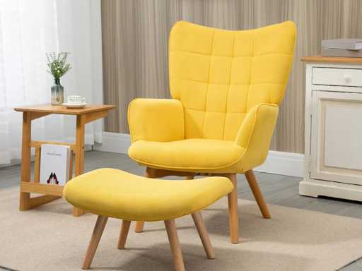  Accentstoel met voetsteun