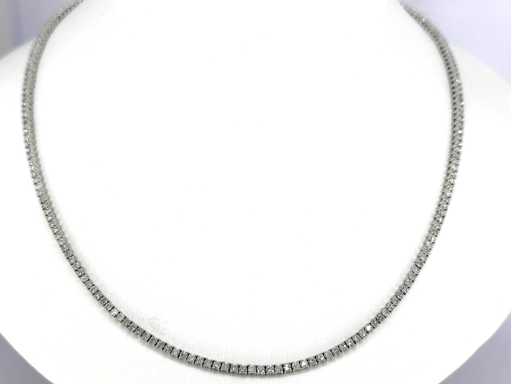 colier din aur alb, diamante strălucitoare