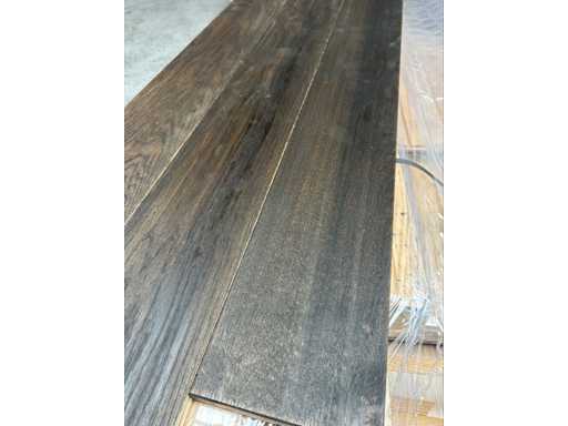 55,76 m² Parchet din stejar masiv 20mm Ulei Graphit