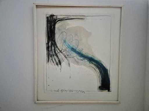 van Manen - Acrylique/pigment sur papier - « Étude » - 100 x 90 cm.