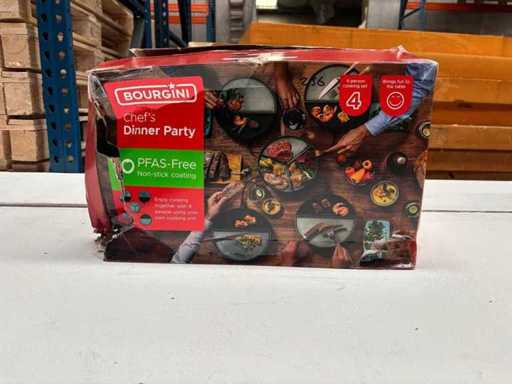 BOURGINI Gourmet-Set für die Dinnerparty des Küchenchefs | Glasiertes Grau – 4 Personen