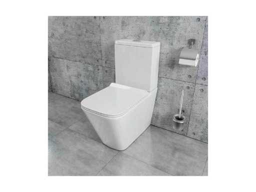 STANDING TOILET SET RIMLESS WITH SOFT CLOSE SEAT 