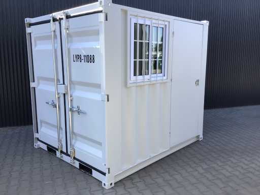 2026 - LYPU - 8ft - Conteneur de stockage avec porte latérale et fenêtre