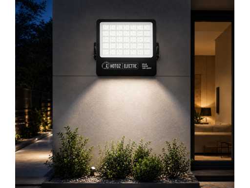 2 x LED Floodlight 500W – 6400K Koud Wit - Zwart – IP65 – BORNEO-500