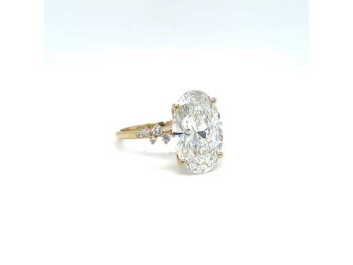 Inel din aur galben de 14 carate cu 7,29 ct diamant