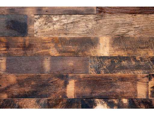 Vieilles planches de teck charbon de bois (3x)